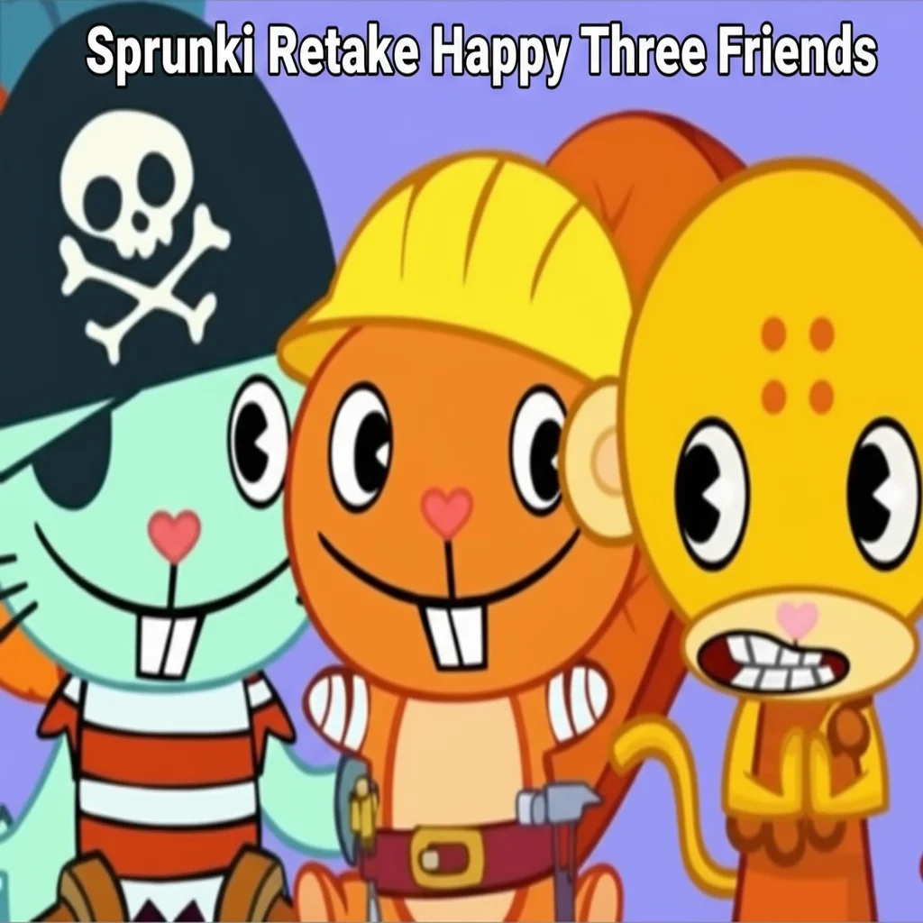 Sprunki Retake Happy Three Friends cover