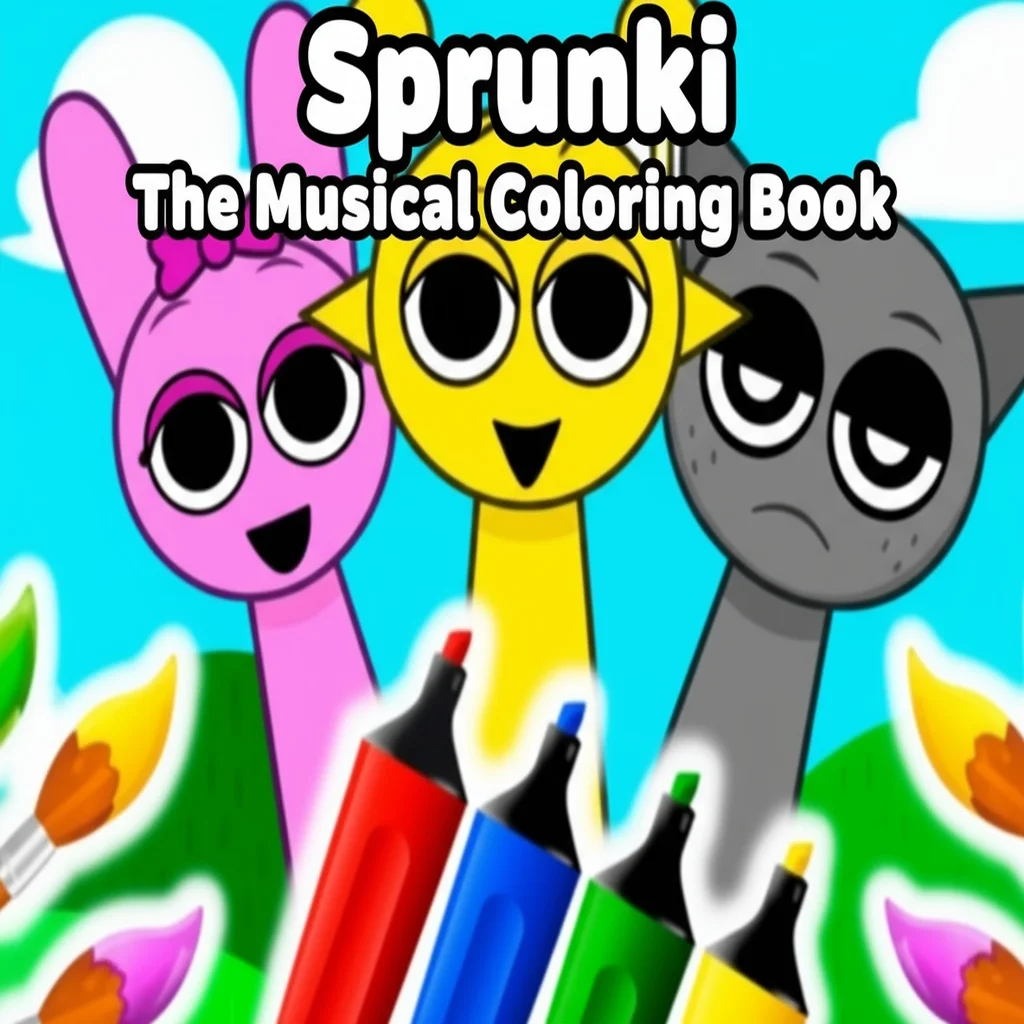 Sprunki The Musical Coloring Book cover